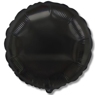 BALON FOLIOWY OKRĄGŁY CZARNY 45cm BALON CZARNA PASTYLKA