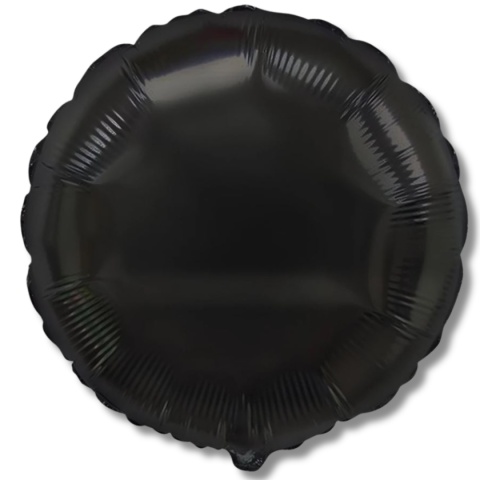BALON FOLIOWY OKRĄGŁY CZARNY 45cm BALON CZARNA PASTYLKA