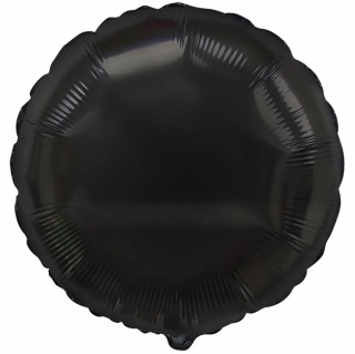 BALON FOLIOWY OKRĄGŁY CZARNY 45cm BALON CZARNA PASTYLKA
