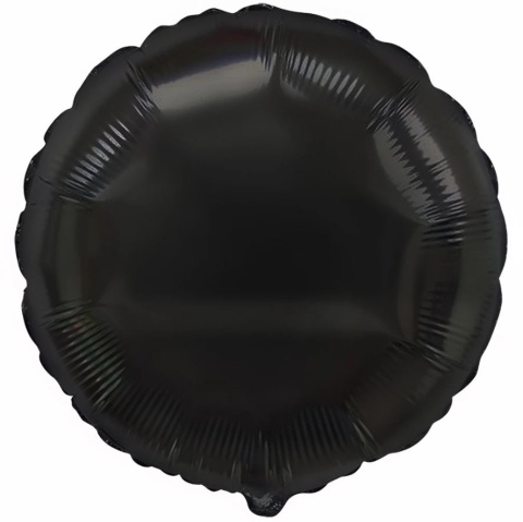 BALON FOLIOWY OKRĄGŁY CZARNY 45cm BALON CZARNA PASTYLKA