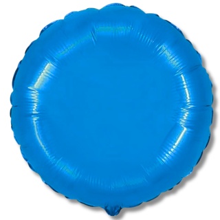 BALON FOLIOWY OKRĄGŁY NIEBIESKI 45cm BALON NIEBIESKA PASTYLKA