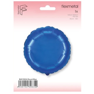 BALON FOLIOWY OKRĄGŁY NIEBIESKI 45cm BALON NIEBIESKA PASTYLKA