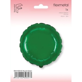 BALON FOLIOWY OKRĄGŁY ZIELONY 45cm BALON ZIELONA PASTYLKA
