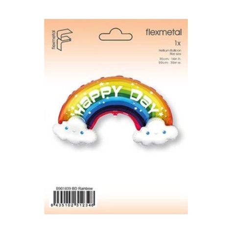 BALON FOLIOWY URODZINOWA TĘCZA 99cm BALON TĘCZA HAPPY DAY