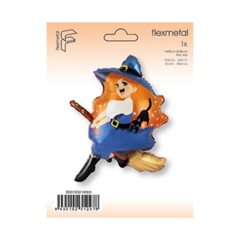 BALON NA HALLOWEEN CZAROWNICA 104cm BALON WIEDŹMA