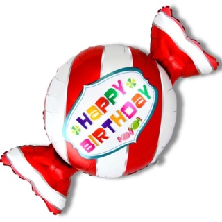 BALON URODZINOWY CUKIEREK 92cm BALON CUKIEREK HAPPY BIRTHDAY