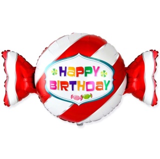 BALON URODZINOWY CUKIEREK 92cm BALON CUKIEREK HAPPY BIRTHDAY