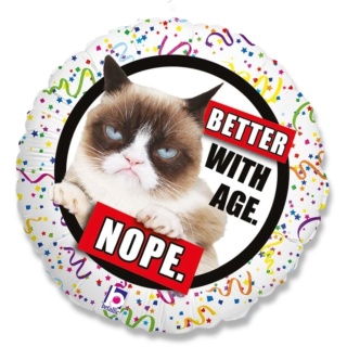 BALON URODZINOWY GRUMPY CAT 45cm ZABAWNY BALON NA URODZINY