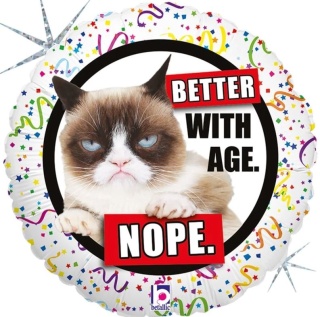 BALON URODZINOWY GRUMPY CAT 45cm ZABAWNY BALON NA URODZINY