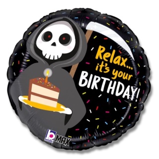 BALON URODZINOWY KOSTUCHA 45cm ZABAWNY BALON NA URODZINY