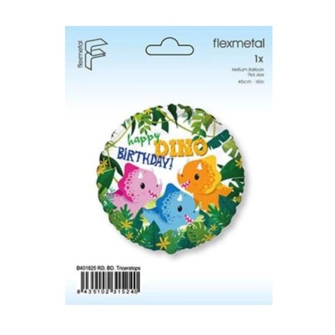 BALON URODZINOWY MAŁE DINOZAURY 45cm BALON Z DINOZAURAMI