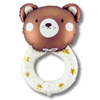 BALON FOLIOWY MIŚ GRZECHOTKA 88cm BALON NA BABY SHOWER POWITANIE MALUSZKA