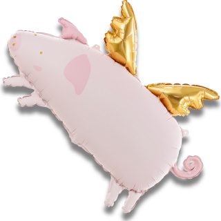 BALON FOLIOWY ŚWINKA LATAJĄCA 80cm BALON ŚWINKA ZE SKRZYDŁAMI