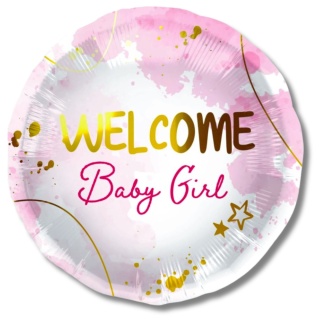 BALON NA BABY SHOWER BABY GIRL 45cm BALON DLA DZIEWCZYNKI BABY SHOWER