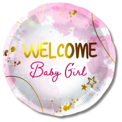 BALON NA BABY SHOWER BABY GIRL 45cm BALON DLA DZIEWCZYNKI BABY SHOWER