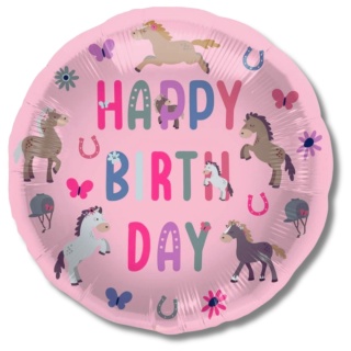 BALON URODZINOWY KONIE I KUCYKI 45cm BALON URODZINOWY Z KONIKAMI