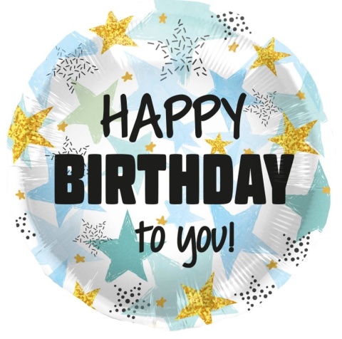 BALON URODZINOWY W GWIAZDKI NIEBIESKI 45cm BALON HAPPY BIRTHDAY TO YOU