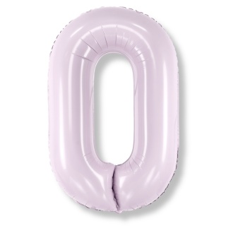 FOLIOWY BALON CYFRA 0 JASNY FIOLETOWY 72cm URODZINY HEL/POWIETRZE