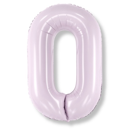 FOLIOWY BALON CYFRA 0 JASNY FIOLETOWY 72cm URODZINY HEL/POWIETRZE