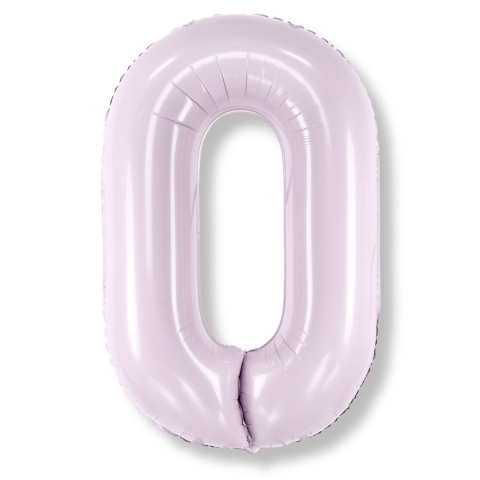FOLIOWY BALON CYFRA 0 JASNY FIOLETOWY 72cm URODZINY HEL/POWIETRZE