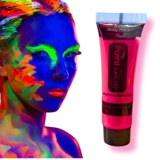 RÓŻOWA FARBKA DO CIAŁA ŚWIECĄCA W UV