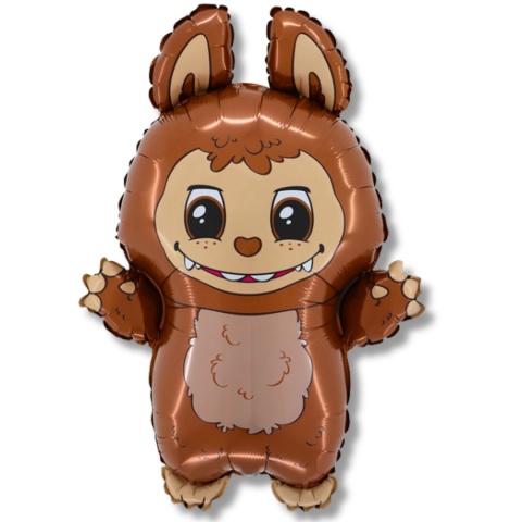 BALON FOLIOWY BAD BUNNY BRĄZOWY 80cm BALON LA-BUBU