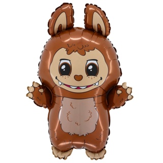 BALON FOLIOWY BAD BUNNY BRĄZOWY 80cm BALON LA-BUBU