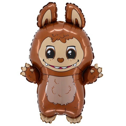 BALON FOLIOWY BAD BUNNY BRĄZOWY 80cm BALON LA-BUBU