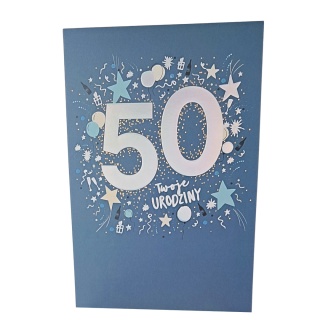 3578 KARTKA Z ŻYCZENIAMI NA 50 URODZINY DLA MĘŻCZYZNY