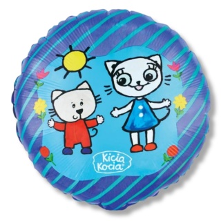 BALON FOLIOWY KICIA KOCIA I NUNUŚ 46cm BALON KICIA KOCIA
