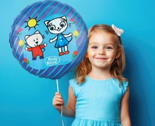 BALON FOLIOWY KICIA KOCIA I NUNUŚ 46cm BALON KICIA KOCIA