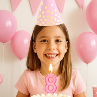 PAPIEROWE CZAPECZKI RÓŻOWE W ZŁOTE GROSZKI 6sztuk CZAPECZKI URODZINOWE