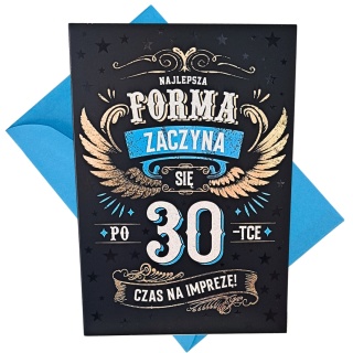 7578 KARTKA Z ŻYCZENIAMI NA 30 URODZINY DLA MĘŻCZYZNY