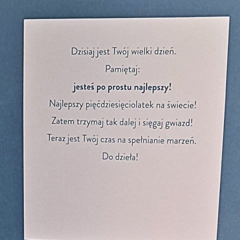 3578 KARTKA Z ŻYCZENIAMI NA 50 URODZINY DLA MĘŻCZYZNY