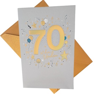 3592 KARTKA Z ŻYCZENIAMI NA 70 URODZINY DLA MĘŻCZYZNY