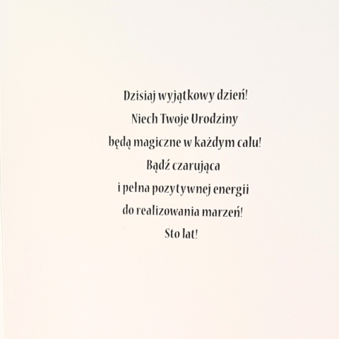 kartka z życzeniami na urodziny dla kobiety
