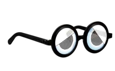 OKULARY OCZAKI ZABAWNY GADŹET 1szt. WZÓR LOSOWY PRZEBRANIE NA HALLOWEEN