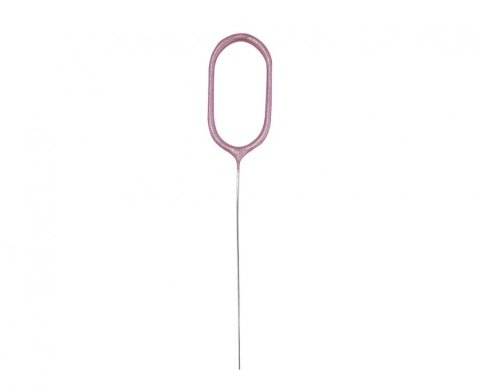 ZIMNY OGIEŃ CYFRA 0 RÓŻOWA 1szt. DEKORACJA TORTU