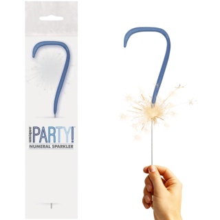 ZIMNY OGIEŃ CYFRA 7 NIEBIESKA 1szt. DEKORACJA TORTU