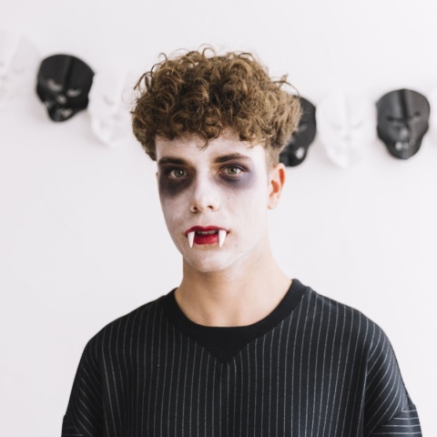 FARBKI DO TWARZY BIAŁA I CZARNA HALLOWEEN PRZYJĘCIA