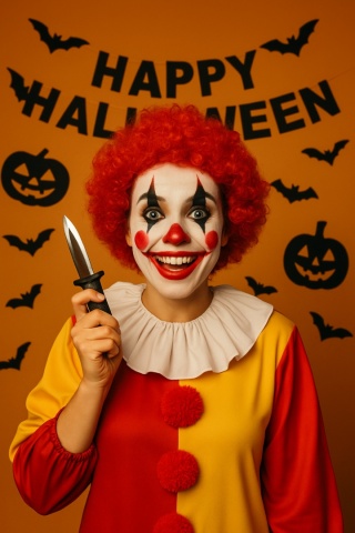 NÓŻ Z CHOWAJĄCYM SIĘ OSTRZEM GADŻET NA HALLOWEEN