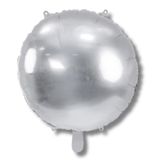 BALON FOLIOWY PASTYLKA SREBRNY OKRĄGŁY 59cm SREBRNY BALON