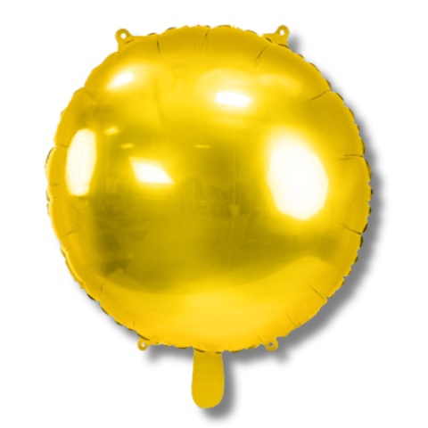 BALON FOLIOWY PASTYLKA ZŁOTY OKRĄGŁY 59cm ZŁOTY BALON