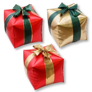 BALONY FOLIOWE PREZENTY 63cm 3szt. BALON PREZENT ŚWIĄTECZNE DEKORACJE