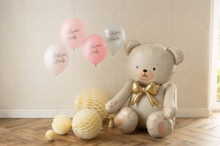 BALONY LATEKSOWE WELCOME BABY RÓŻOWE 30cm 6szt. BALONY NA POWITANIE MALUSZKA