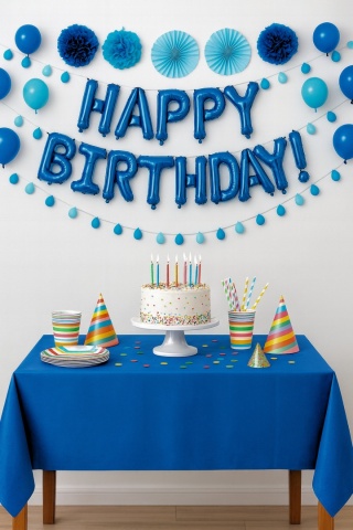 GRANATOWY OBRUS CERATKA 137x274cm WODOODPORNY WIELORAZOWY