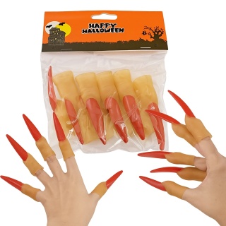 SZTUCZNE PALCE Z CZERWONYMI PAZURAMI NAKŁADKI SZPONY