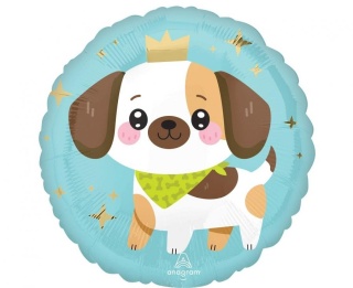 BALON FOLIOWY KAWAII PIESEK 43cm BALON DWUSTRONNY W PIESKI