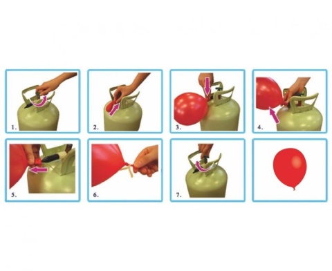 BUTLA Z HELEM NA 30 BALONÓW JEDNORAZOWA Z REDUKTOREM