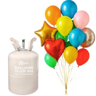 BUTLA Z HELEM NA 30 BALONÓW JEDNORAZOWA Z REDUKTOREM